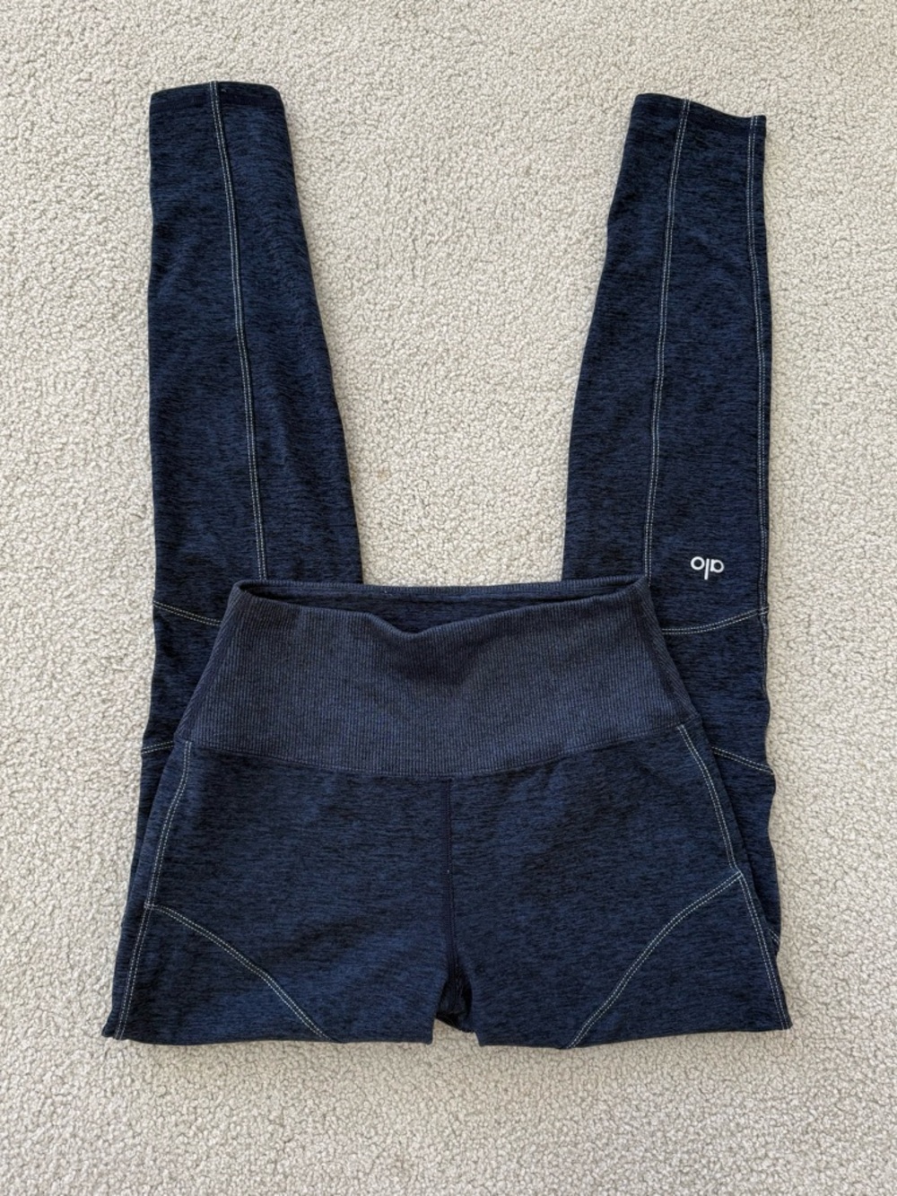 ALO Yoga Navy Heather High-Waist Leggings